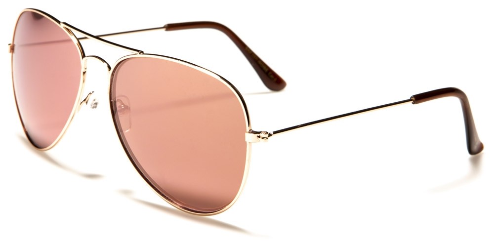 Rose Lens Classic Aviator Sunglasses Bulk Af101 Rose