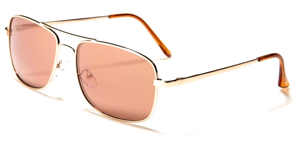 Squared Side Shield Aviators Wholesale Sunglasses - Frontier Fashion, Inc.