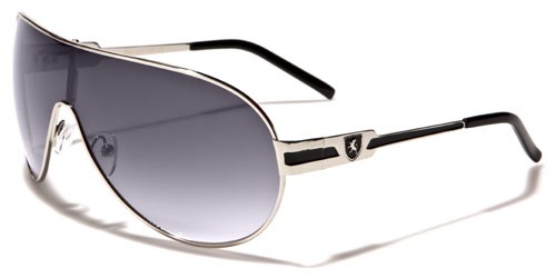 KHAN Color Mirror Metal Triangle Cut Out Aviators Sunglasses Wholesale