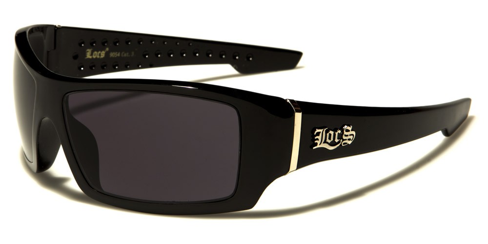 Khan Lion Emblem Mobster Rectangular Aviator Sunglasses 