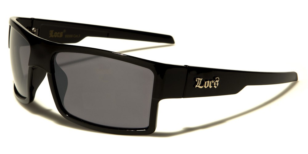 Locs Rectangle Men's Sunglasses - LOC91169-BK
