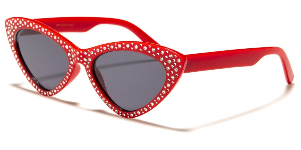 Hipster Rhinestone Cat Eye Sunglasses