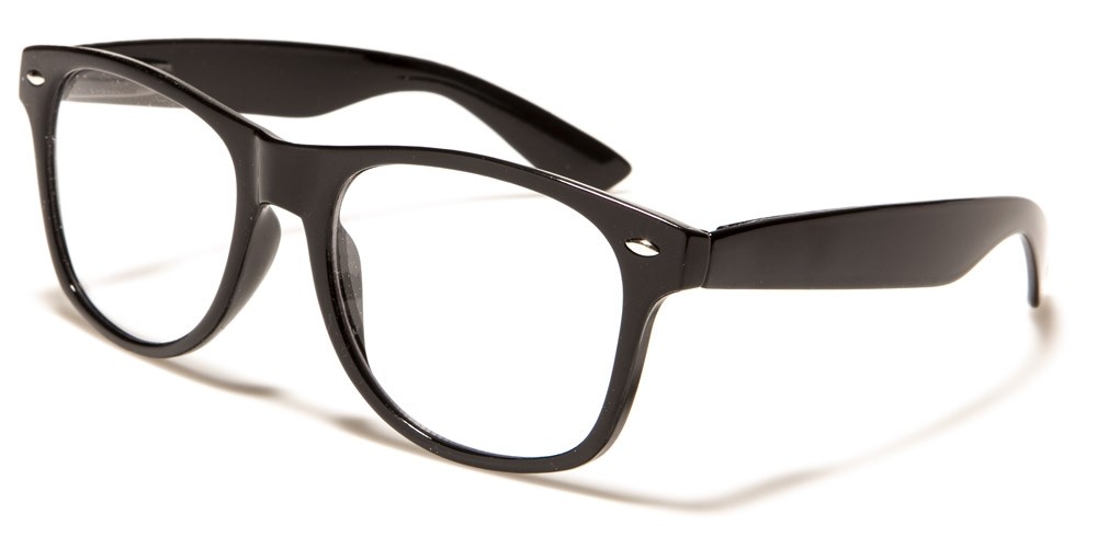 Black Nerd Glasses Clear Lens Sunglasses Bulk
