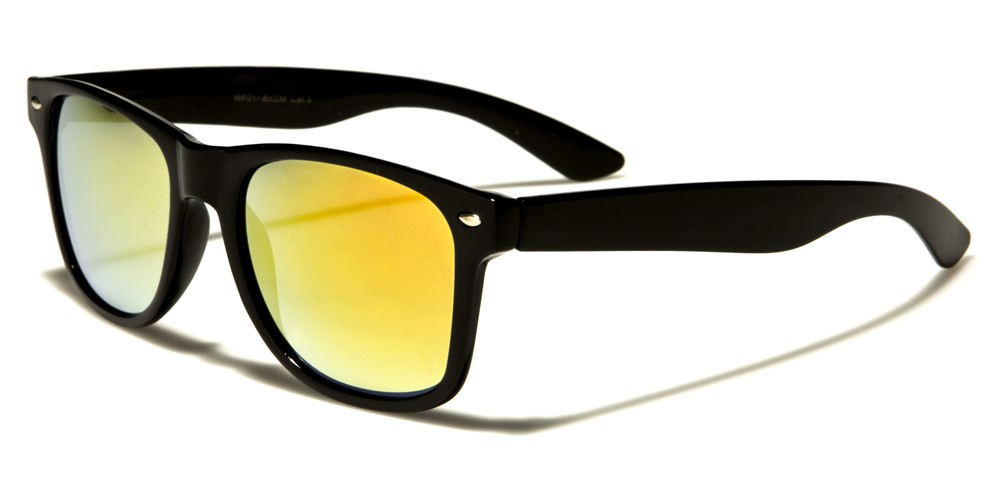Classic Mirrored Unisex Sunglasses Wholesale WF01-BKCM