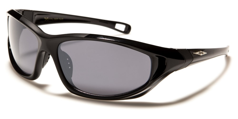 Designer Sports X-loop Sunglasses Black Large Wrap Semi-Rimless Ladies Mens