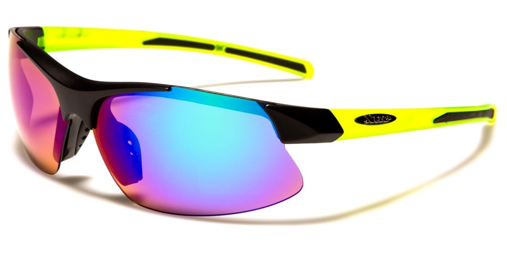 X-loop hommes gents plastique semi-rimless wrap sport lunettes de soleil UV400 xl465 NEUF 