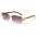 Rimless Wood Print Rhinestone Sunglasses in Bulk M4040-RH