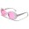 Round Color Lens Women's Sunglasses Bulk P6280-WHITE-CO