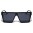 Square Flat Top Women's Wholesale Sunglasses P6481-BLACK