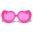 Heart Shaped Women's Sunglasses Bulk P6643-HEART-RED-PINK