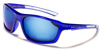 Arctic Blue Wrap Around Men's Sunglasses in Bulk AB-65