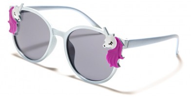 Kids Round Unicorn Sunglasses in Bulk K-857