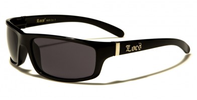 Locs Rectangle Men's Sunglasses In Bulk LOC9025-BK