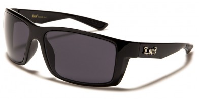Locs Rectangle Men's Wholesale Sunglasses LOC91143-BK