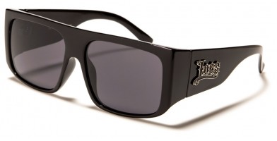 Locs Flat Top Men's Wholesale Sunglasses LOC91148-BK