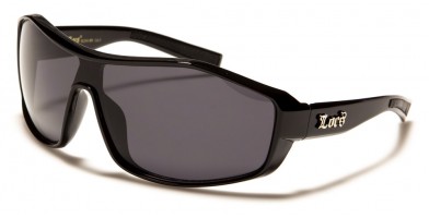 Locs Shield Wrap-Around Sunglasses Wholesale LOC91154-BK