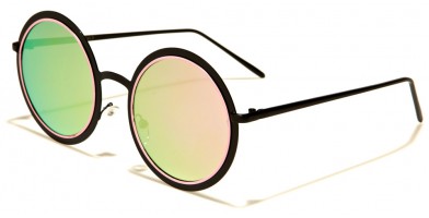 Round Flat Lens Women's Sunglasses Bulk M10208