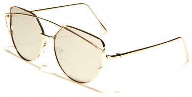 Flat Lens Cat Eye Women's Sunglasses Wholesale M10212-FT