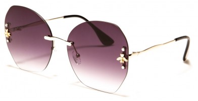 Rimless Butterfly Women's Bulk Sunglasses M10674