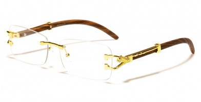 Rimless Clear Lens Women's Sunglasses in Bulk M4050-CLR