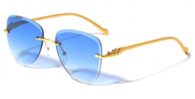 Rimless Color Lens Women's Sunglasses in Bulk M4058