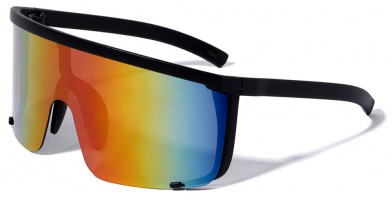 Shield Wrap Around Men's Sunglasses in Bulk P6331-CM