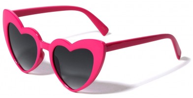 Heart Shaped Women's Bulk Sunglasses P6353-HEART-SD-RED-P