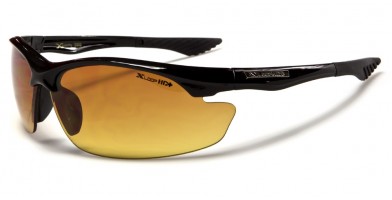 X Loop Sunglasses XL60605 UV400 Davis E5 gloss black yellow sunnies 